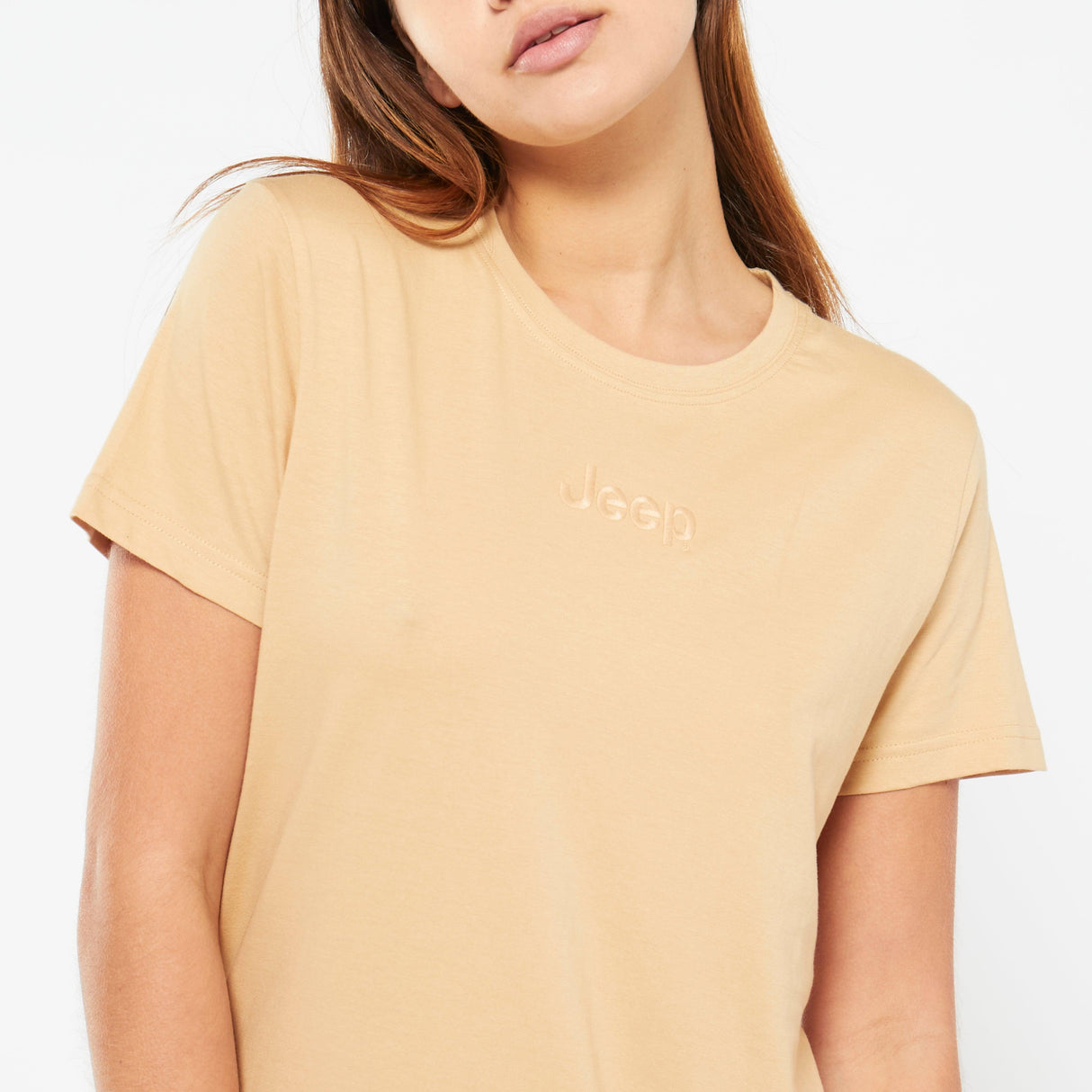 Jeep Ladies Small Logo Embroidered T-shirt