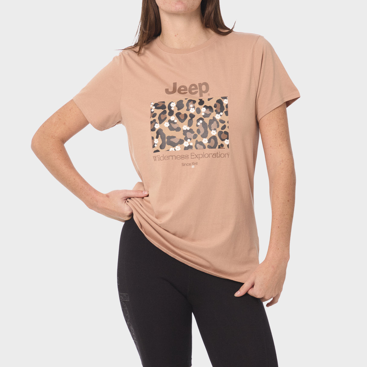 Jeep Ladies Leopard Print T-shirt