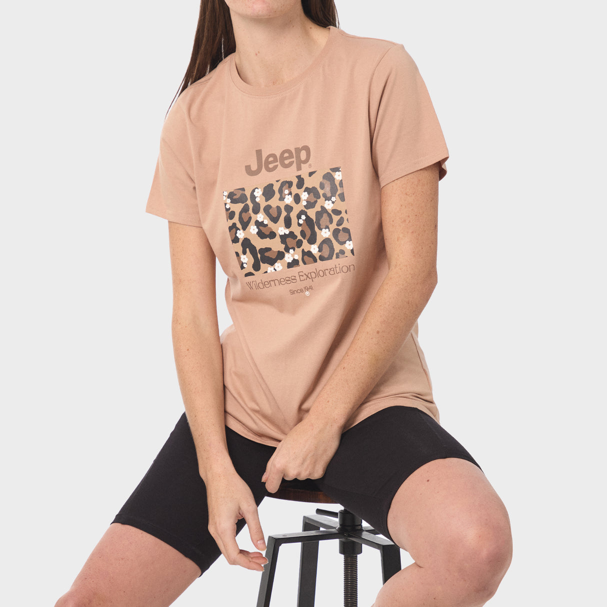 Jeep Ladies Leopard Print T-shirt