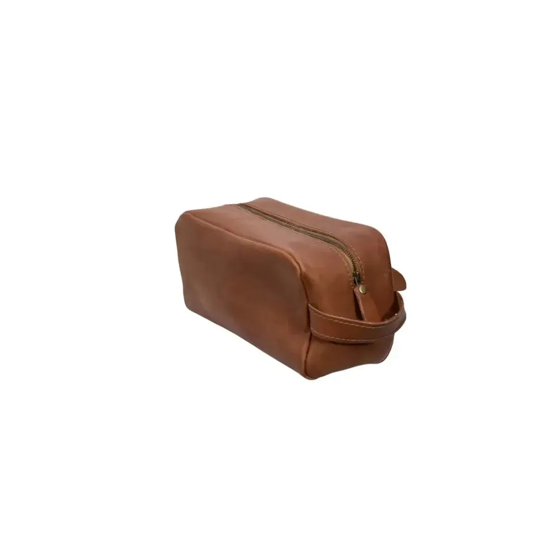 Tiger Moth Leather Toiletry Bag