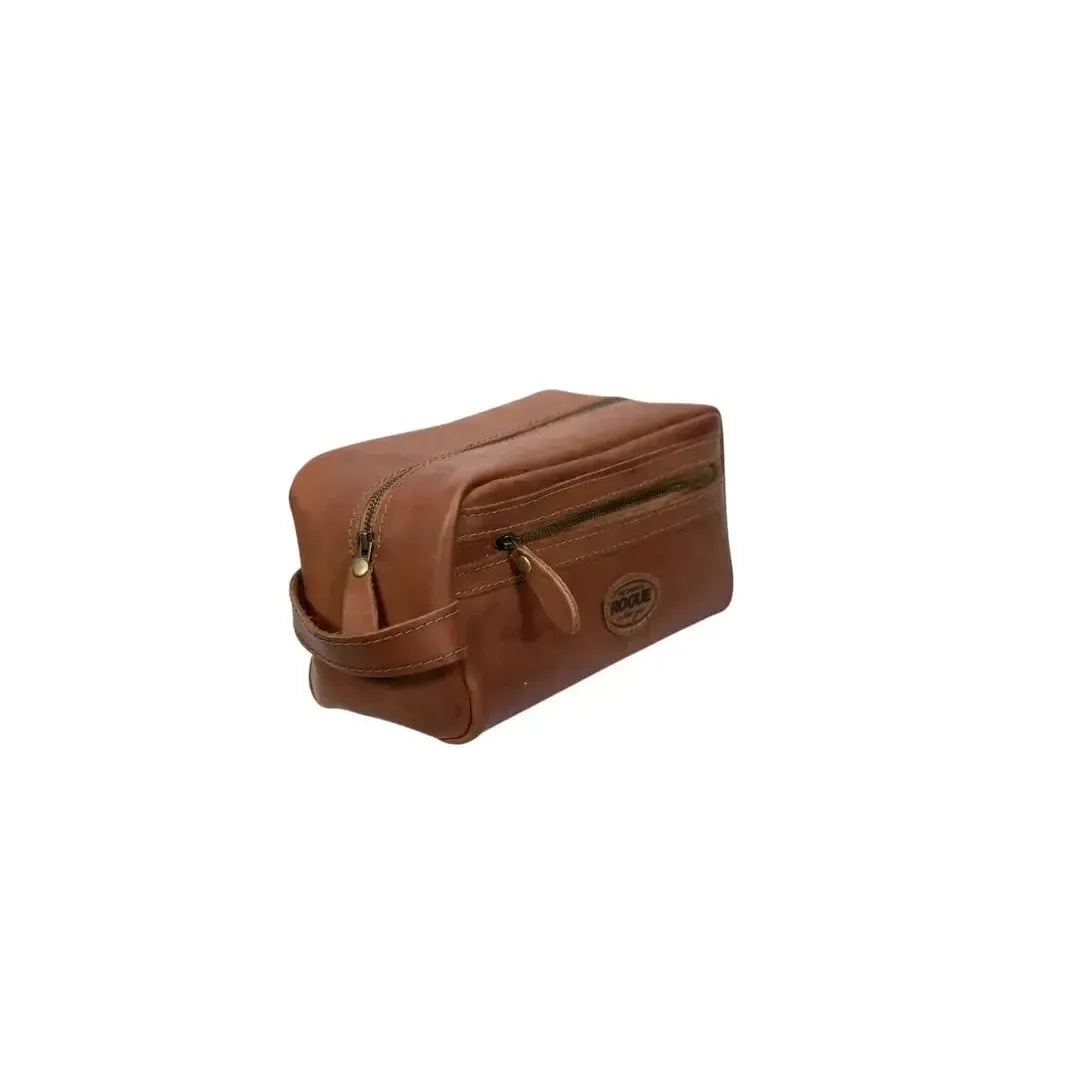 Tiger Moth Leather Toiletry Bag