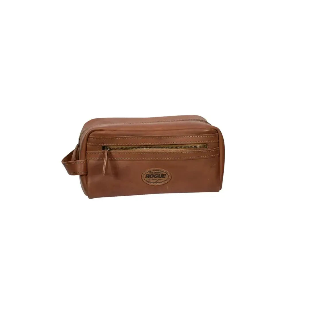 Tiger Moth Leather Toiletry Bag