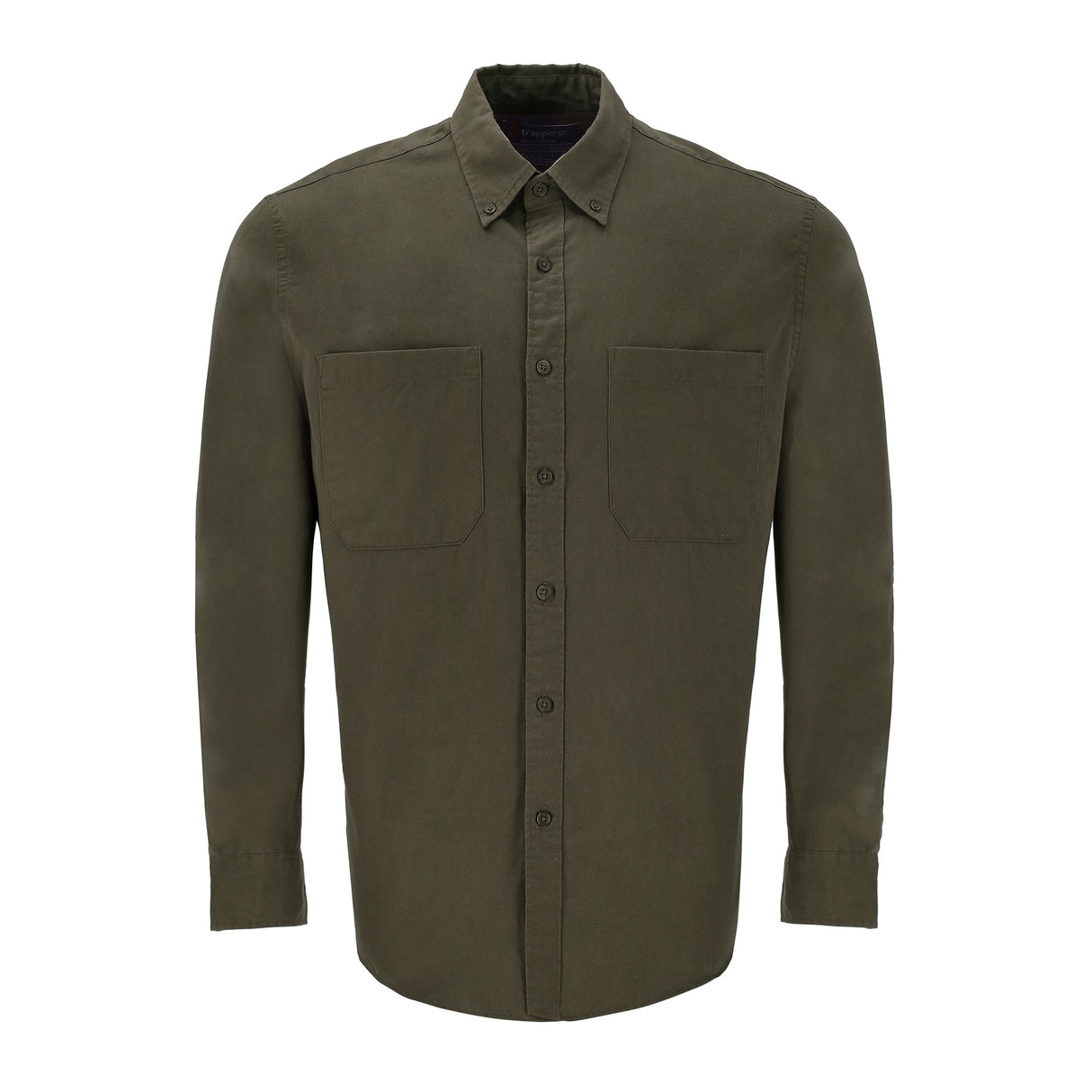 Trappers Long Sleeve Double Pocket Plain Shirt