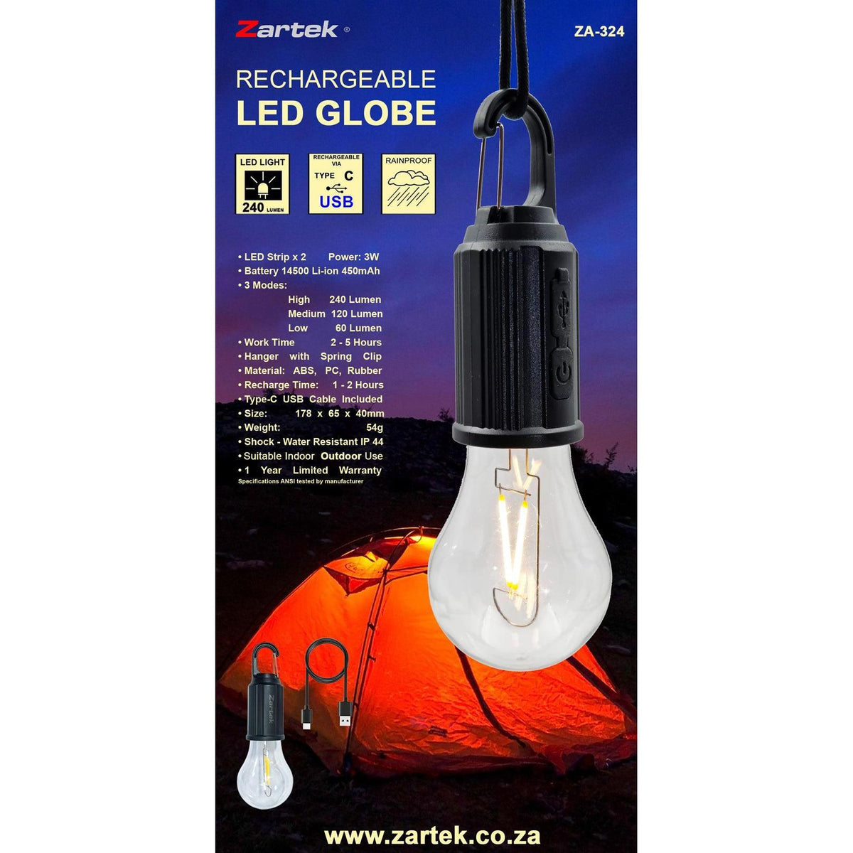 Zartek LED Globe ZA-324