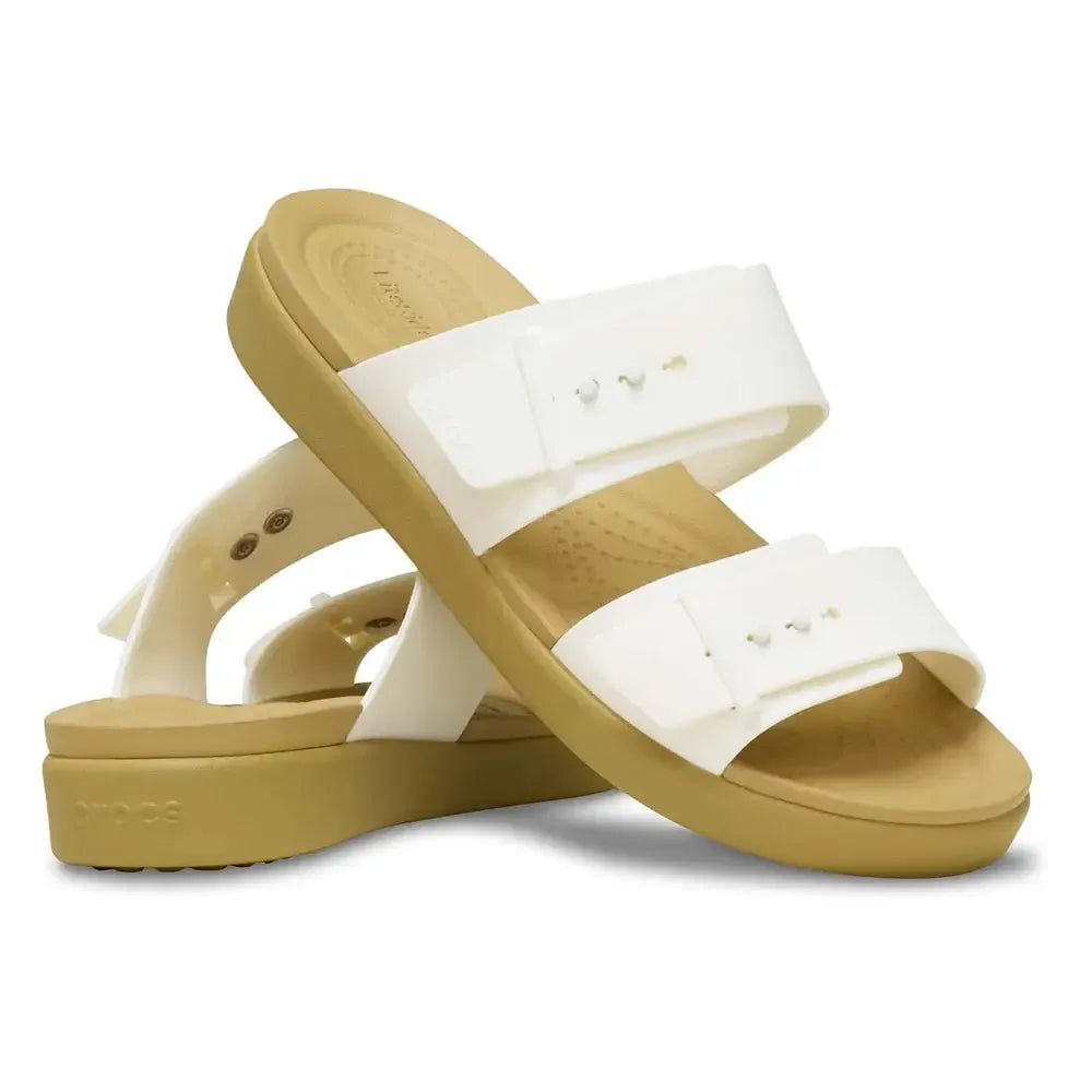 Crocs Ladies Brooklyn Buckle Low Wedge Sandal