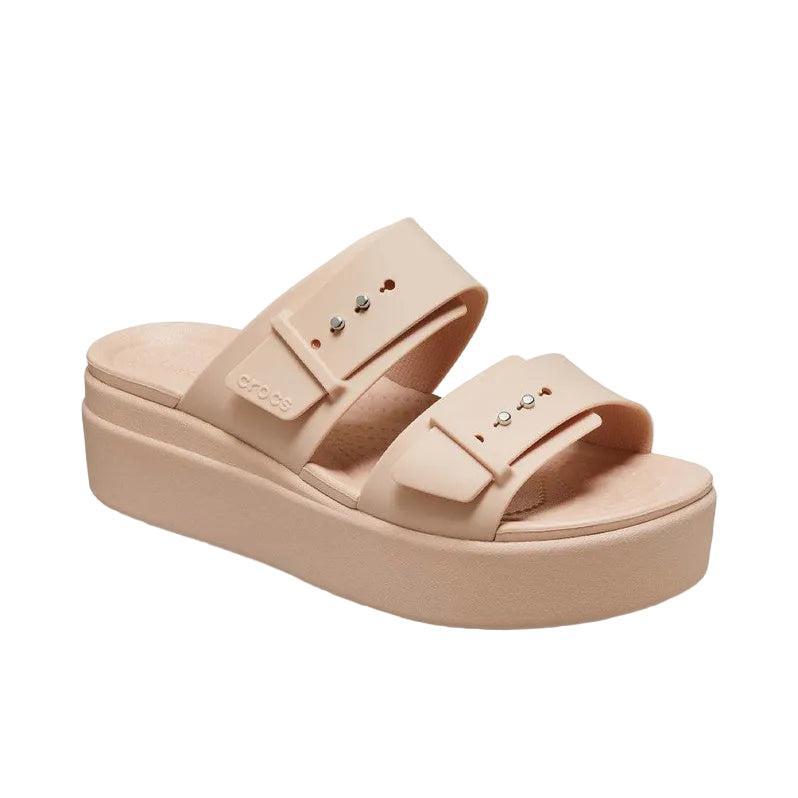 Crocs Ladies Brooklyn Buckle Low Wedge