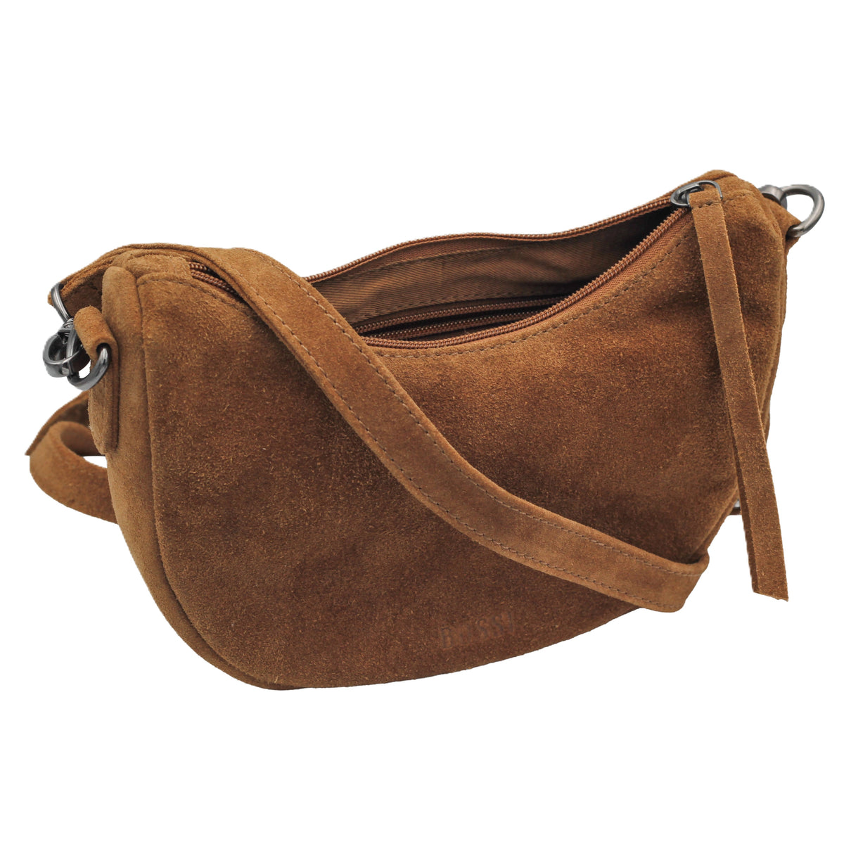 Bossi Ladies Suede Crossbody Bag