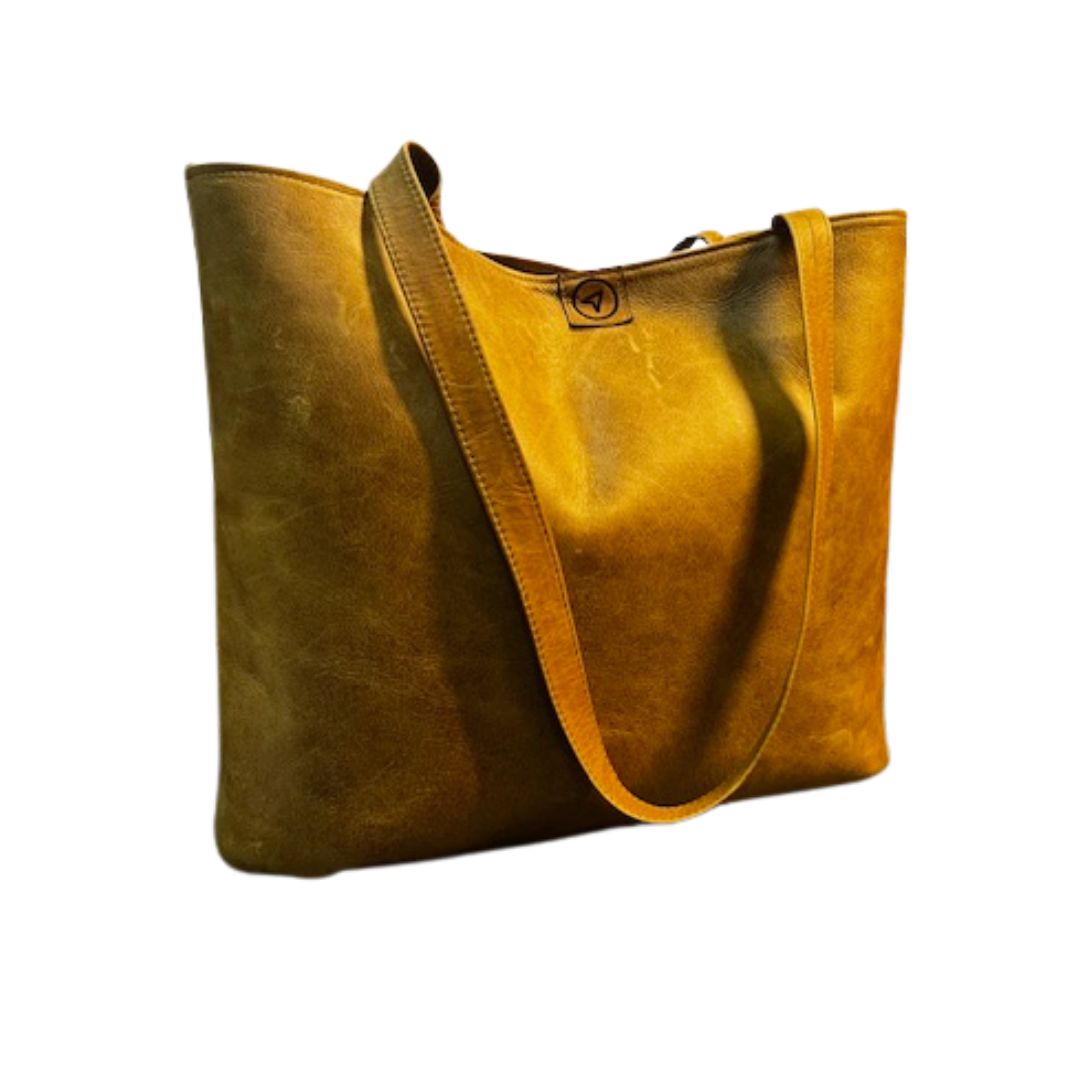 Simple leather tote bag hotsell