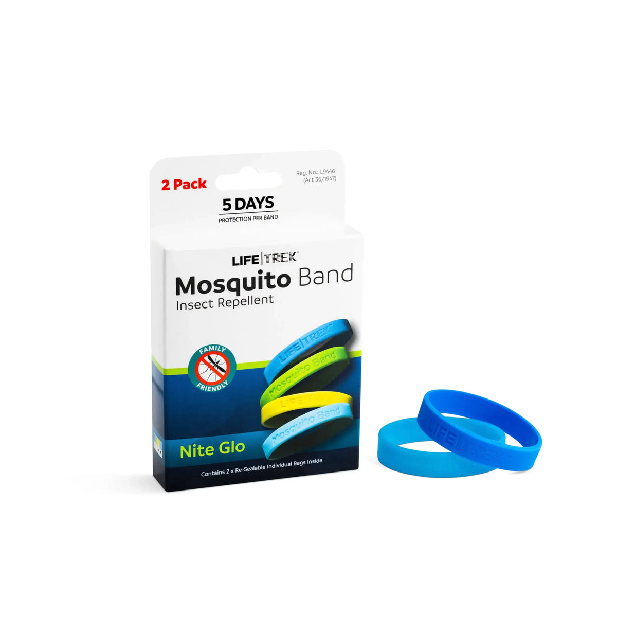 Lifetrek Mosquito Band Nite Glo - 2 Pack