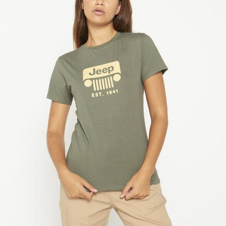 Jeep Ladies Icon Grill logo T-shirt