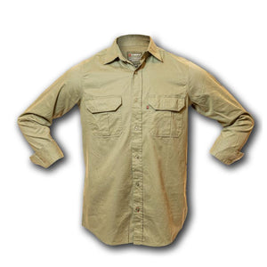 Trappers Long Sleeve Double Pocket Twill Utility Shirt