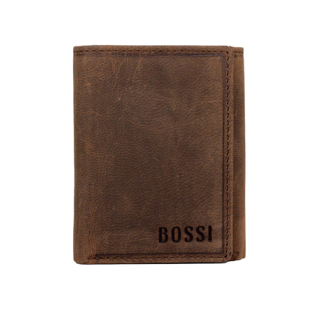 Bossi Heritage Leather Trifold Wallet