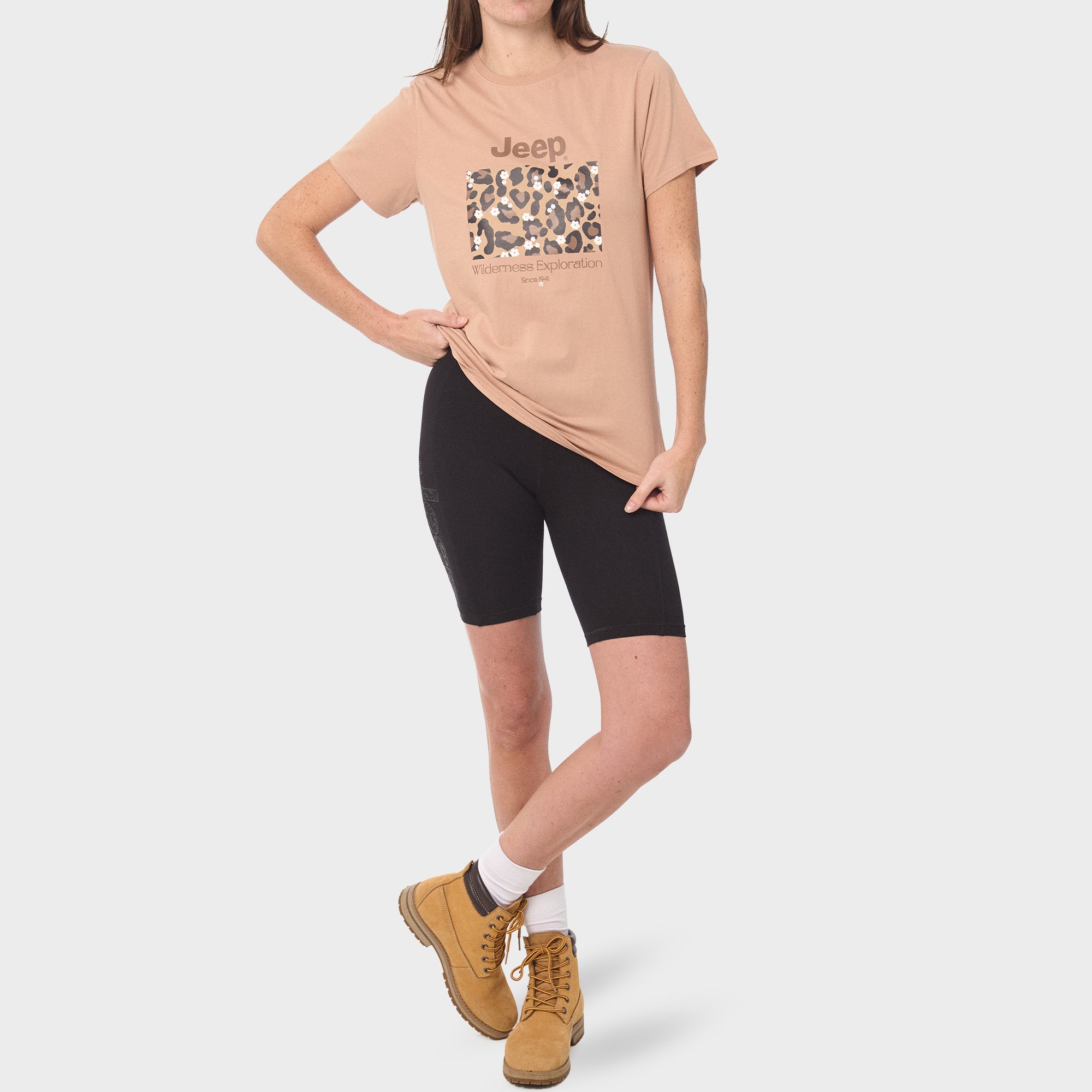 Jeep Ladies Leopard Print T-shirt – Trappers