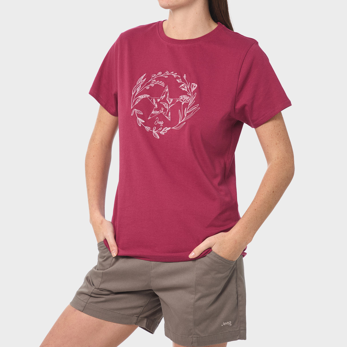 Jeep Ladies Flower Star T-Shirt