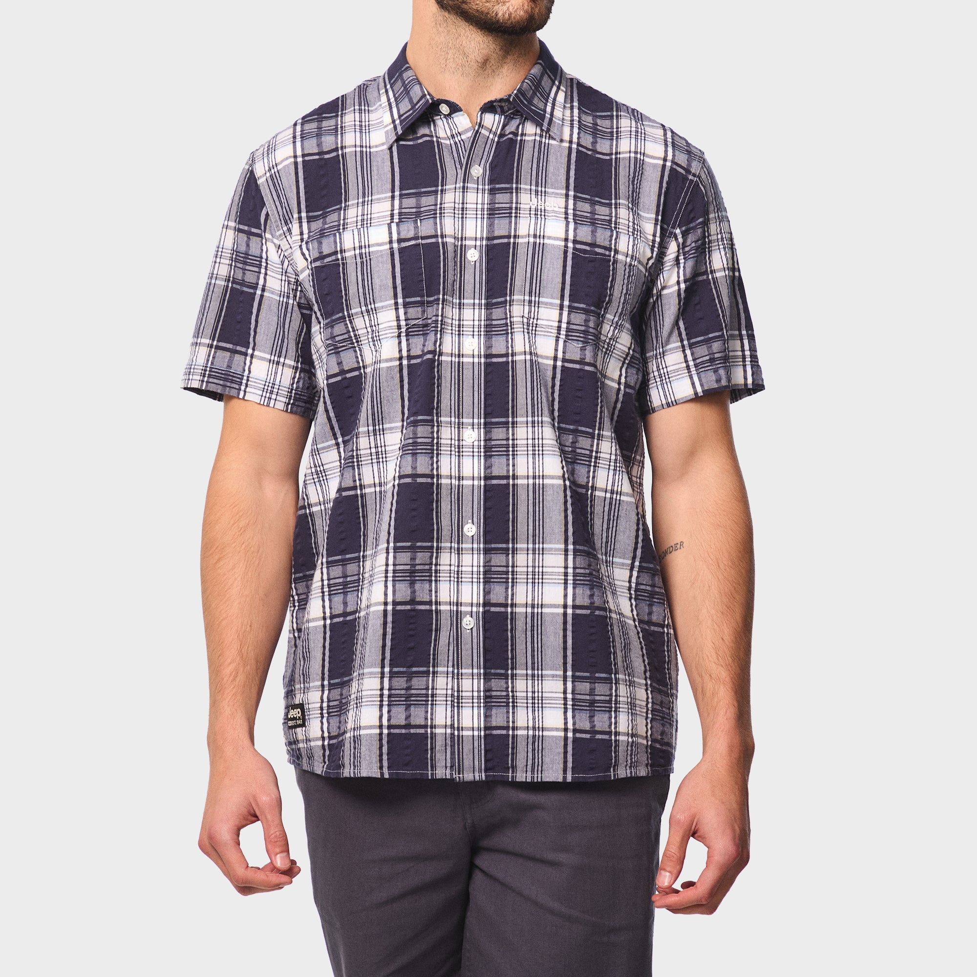 unsually｜ Studded Check Shirt Jeep Yarn Dye Check Shirt – Trappers