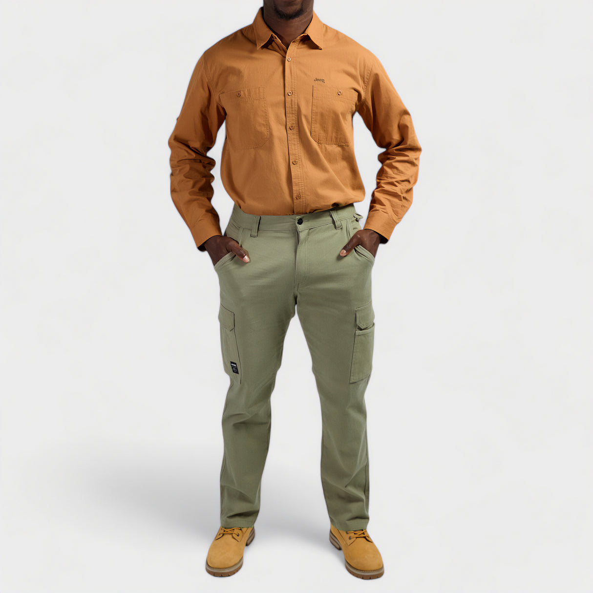 Jeep Bolt Fixed Waist Twill Cargo Pants