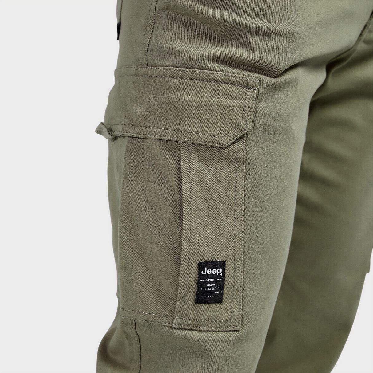 Jeep Bolt Fixed Waist Twill Cargo Pants