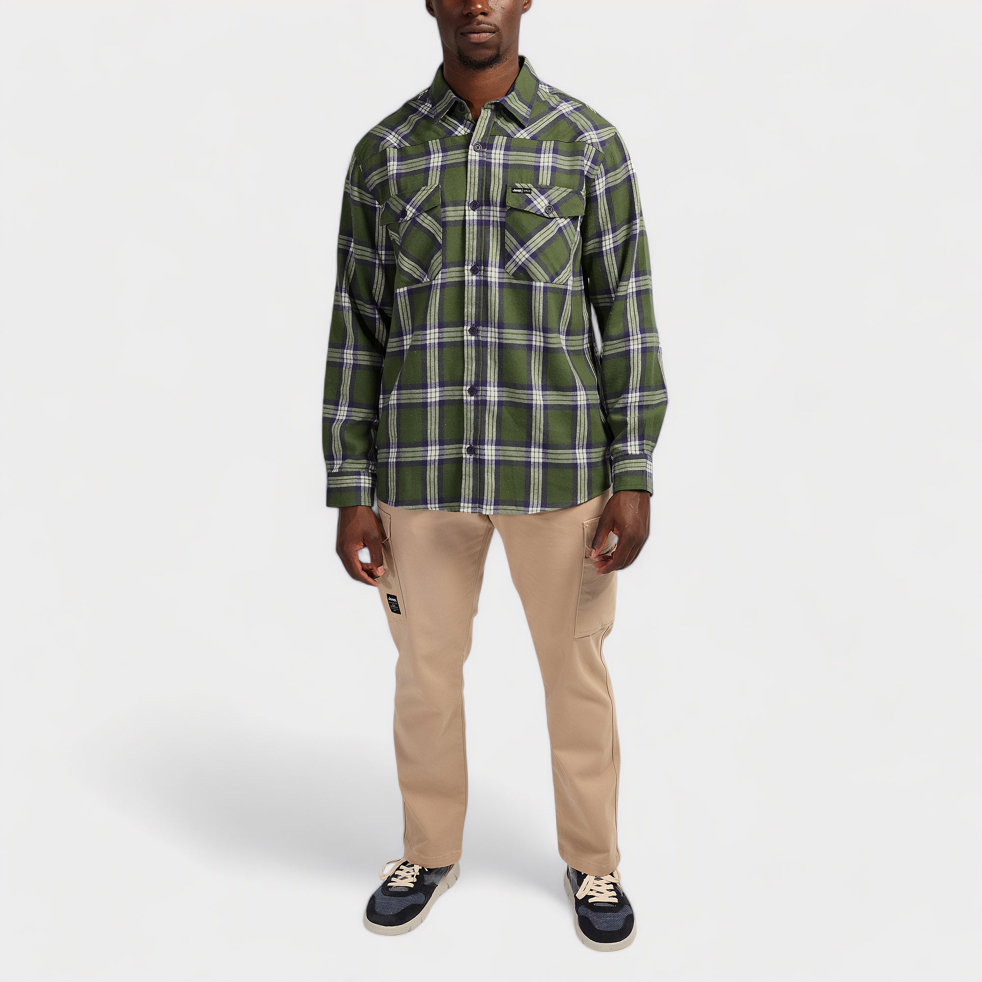 Jeep Long Sleeve Light Weight Flannel Shirt – Trappers
