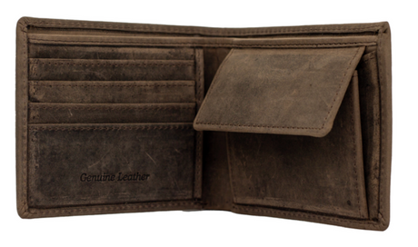 Bossi Hunter Leather Billfold Wallet - Small