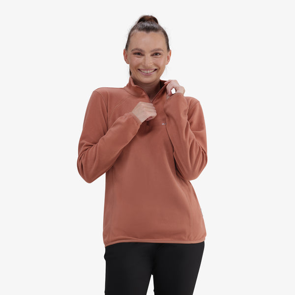 トップス iiy T014877_LADIESTECH1_4ZIP_BURLW