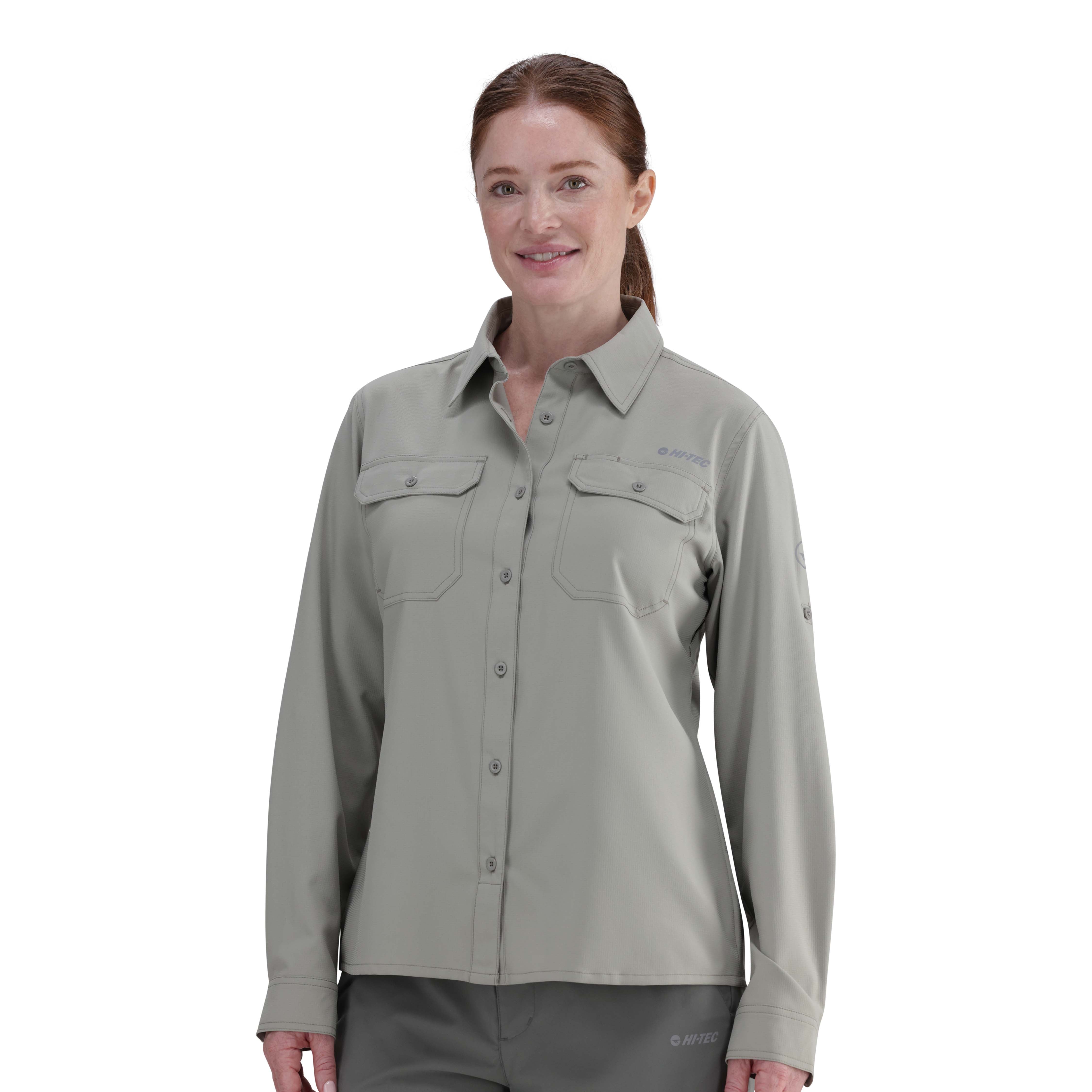 トップス STRONG 006 THERMAL GREIGE L Hi-Tec Ladies Long Sleeve Bush Shirt – Trappers