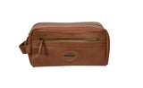 Tiger Moth Leather Toiletry Bag