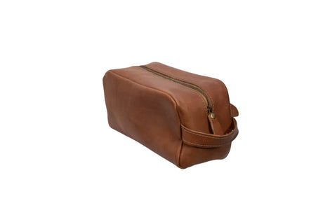Tiger Moth Leather Toiletry Bag