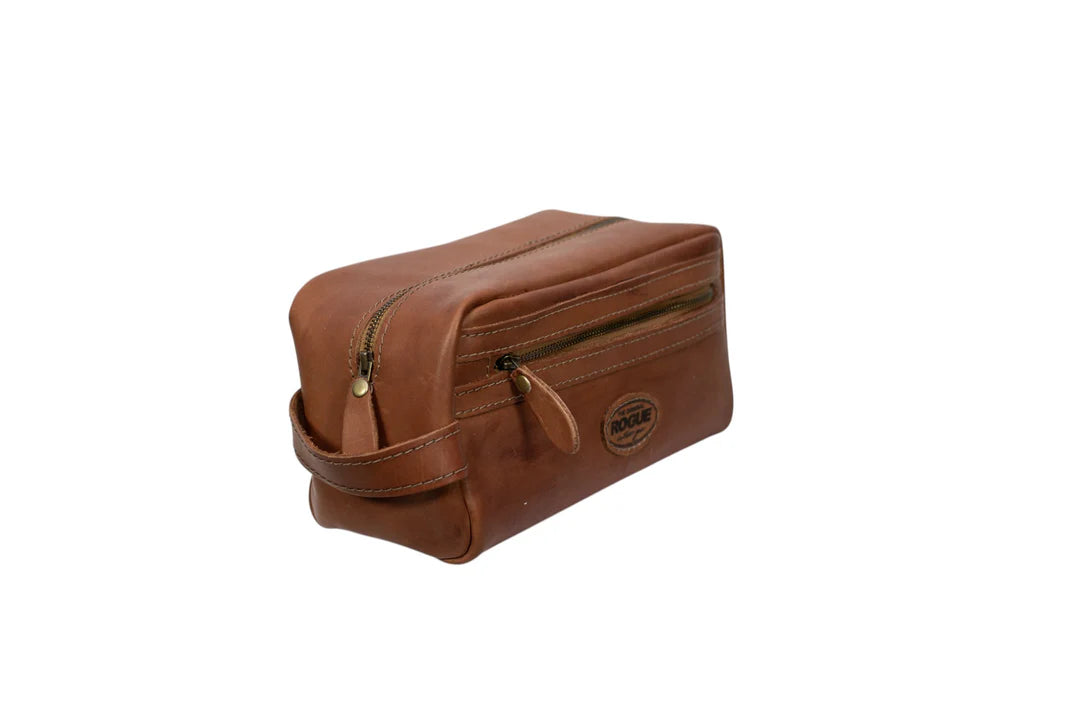 Tiger Moth Leather Toiletry Bag