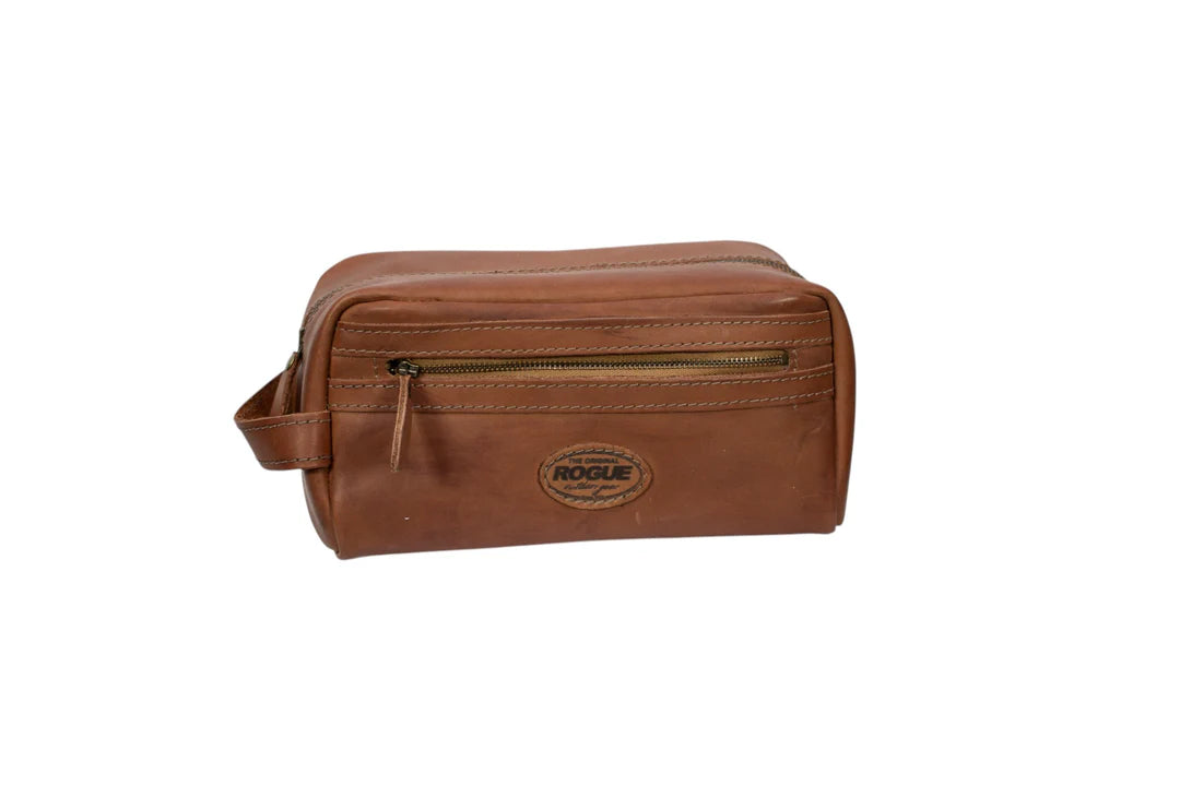 Tiger Moth Leather Toiletry Bag