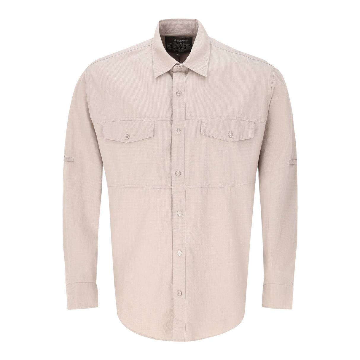 Trappers Long Sleeve Ripstop Double Pocket Shirt