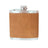 Trappers Hip Flask with Leather Cover - 150ml