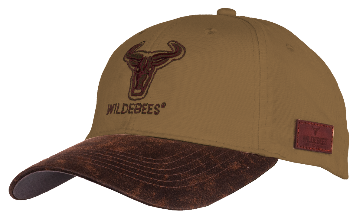 Wildebees 2 Tone Oilskin Double Logo Cap