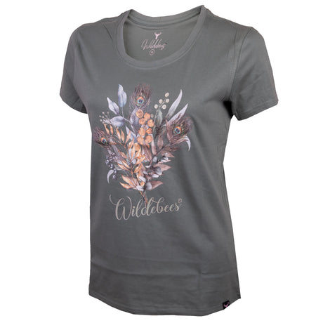 Wildebees Ladies Autumn Feather Posey T-shirt