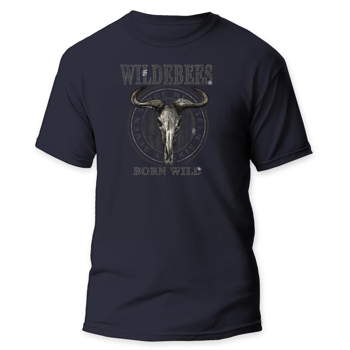 Wildebees Wood Barel Skull T-Shirt