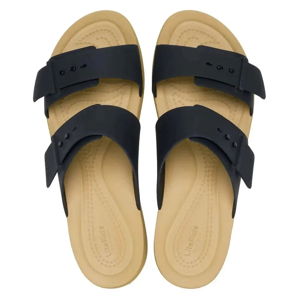 Crocs Ladies Brooklyn Buckle Low Wedge Sandal