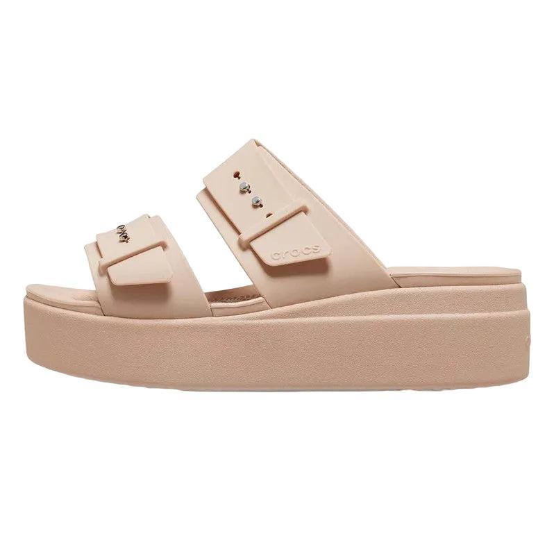 Crocs Ladies Brooklyn Buckle Low Wedge