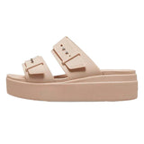 Crocs Ladies Brooklyn Buckle Low Wedge