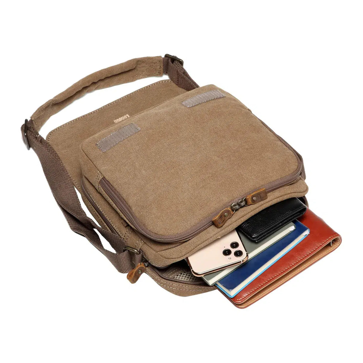 Troop Canvas Flap-Over Shoulder Bag